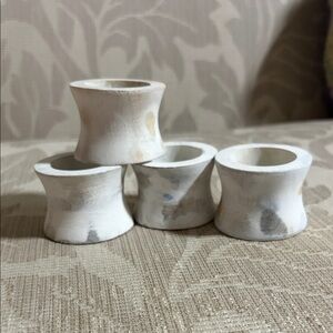 Set of wood napkin rings